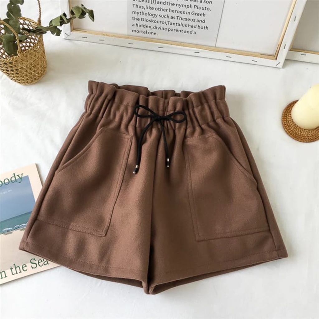 Celana Pendek Wanita Remaja/Dewasa Hotpants Korean High waist Clana Hot pants Santai Harian Polos