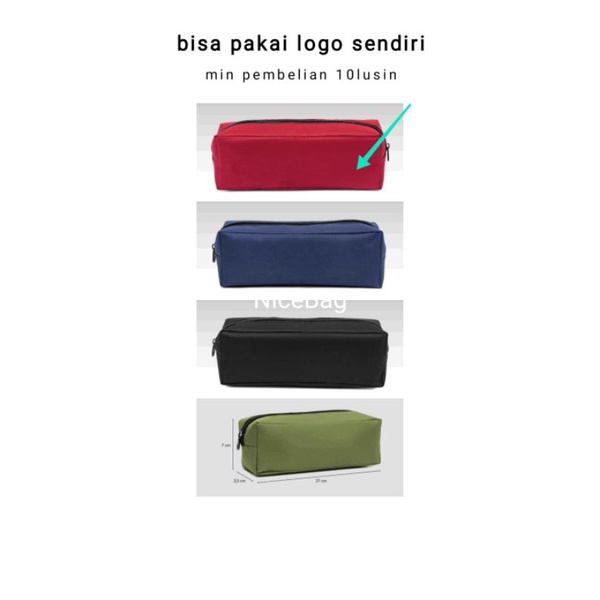 

Kotak Pensil Case Tempat Pensil Simple Polos Pouch Murah