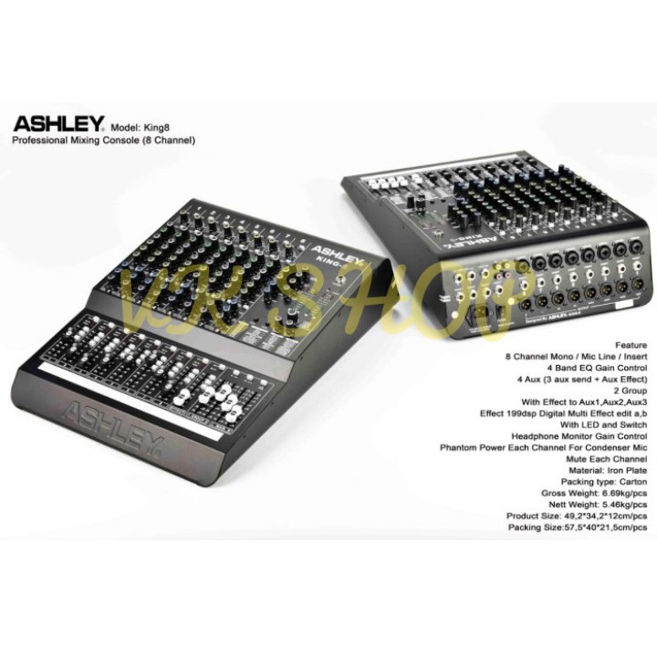 MIXER AUDIO ASHLEY KING 8 / KING8 ORIGINAL NEW