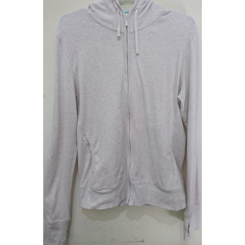 Jacket UNIQLO Hoodie Zipper putih