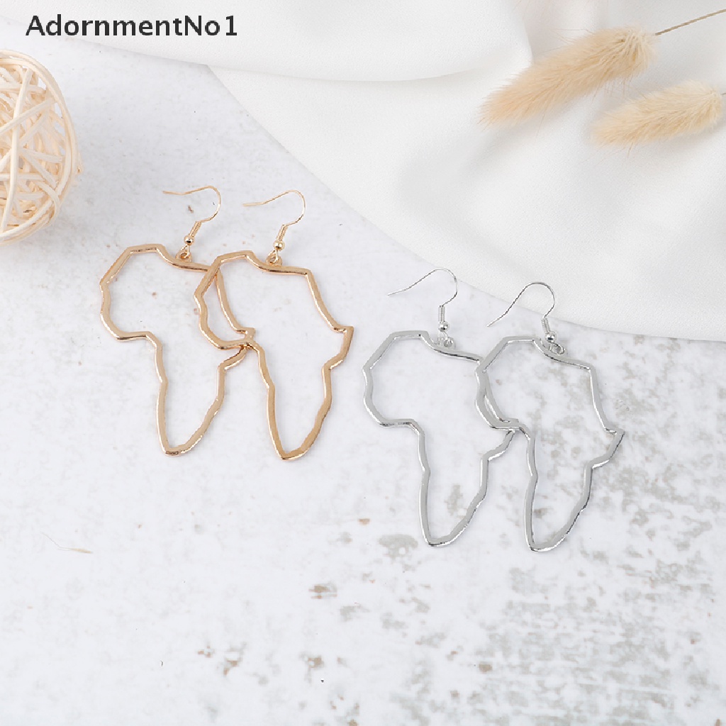 (AdornmentNo1) Anting Kait Gantung Wanita Bahan Alloy Desain Peta Afrika Gaya Etnik / Tribal Untuk Hadiah