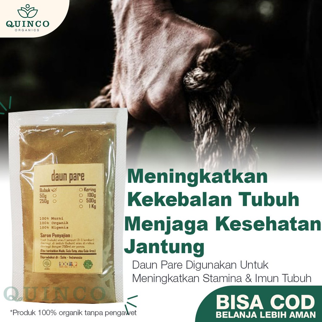 

R160 Rempah Daun Pare Bubuk Asli 100 gr Peningkat Daya Tahan Tubuh Kesehatan Organik Fresh Herbal