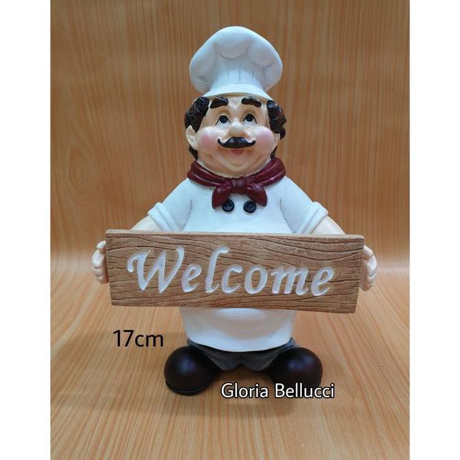 patung pajangan koki welcome / chef