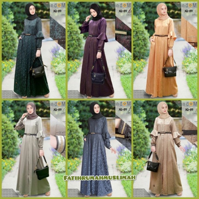 PREMIUM NEW/GAMIS ENDOMODA TERBARU/GAMIS ENDOMODA JQ 89/ENDOMODA JQ 89/EN JQ 8 - BLACK, M
