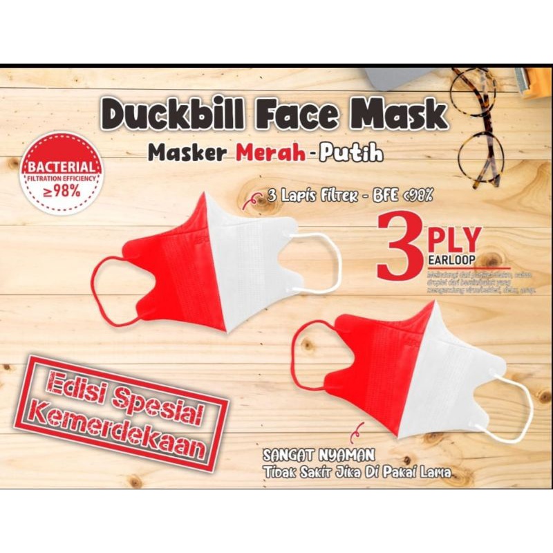 MASKER DUCKBILL JSP 3PLY SM10 DAN SM11 SURGICAL MASK - FREE KONEKTOR