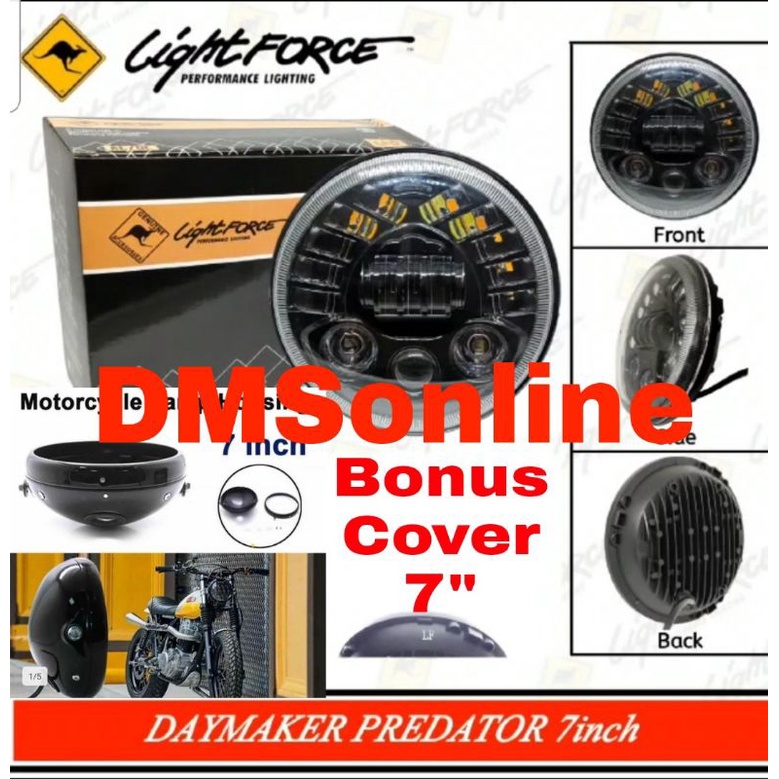 Lampu Led Daymaker 7 Inch Motor, Daymaker 7" Motor Komplit