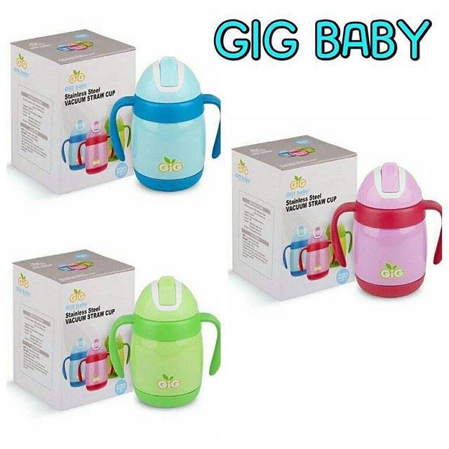 GIG BABY VACUM STRAW CUP 220ML