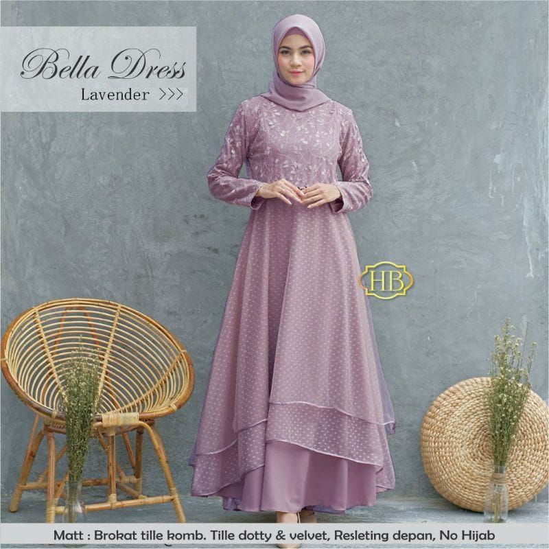 NURAINI MAXI DRESS IMPORT | Gamis Muslim Murah Perempuan BROKAT TILE Cantik RENDA IMPORT TERBARU