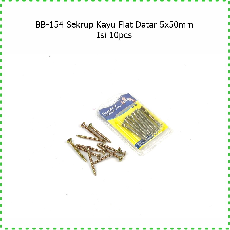 Sekrup Kayu Ukuran 4x25mm/4x40mm/5x25mm/5x30mm/5x40mm/5x50mm/5x60mm