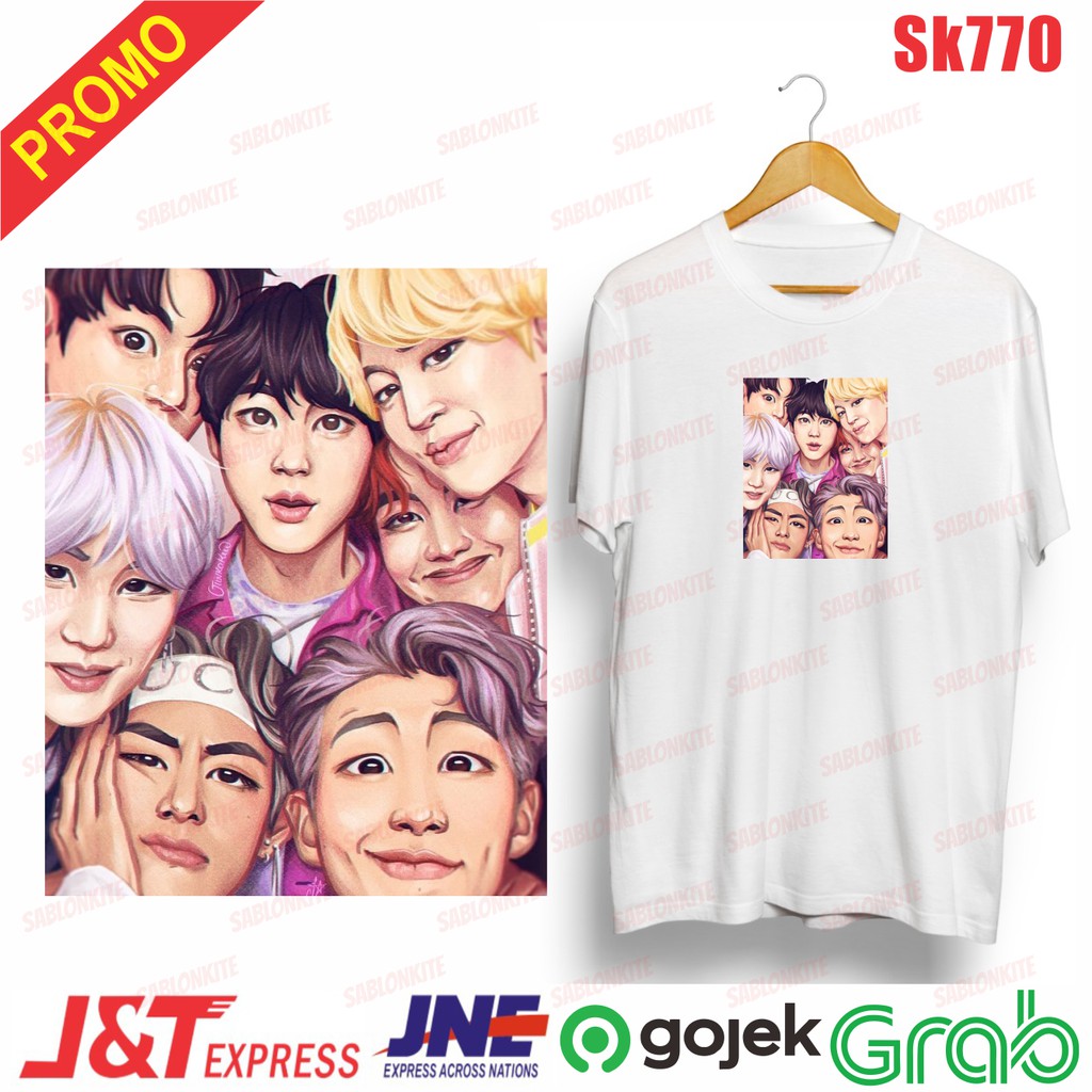 MURAH!!! KAOS KPOP MEMBER FULL SK770 UNISEX COMBED 30S