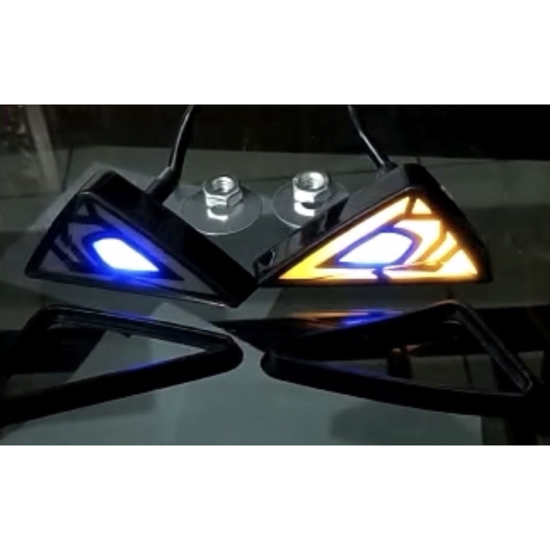 Sein Tempel LED Lampu Sen Tempel Segitiga Tebal 2 Mode Buat Gsx/R15 V2 V3/Cbr150r/Ninja250 Karbu/R25