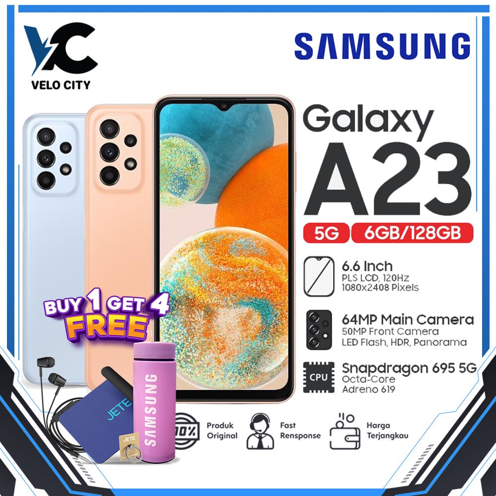 Samsung Galaxy A23 5G 6/128 RAM 6 ROM 128 - Garansi Resmi SEIN 1 Tahun