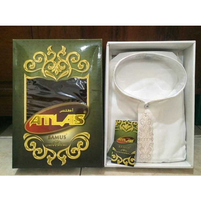 Baju Koko Atlas Bamus Universal Warna Putih Ukuran L