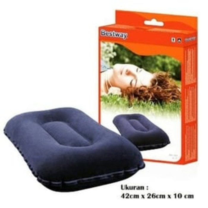 Bantal Angin Kotak / Tiup / Tidur / Perjalanan / Bestway / Air Pillow