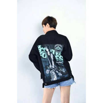 JAKET LEVIS COWO CEWE KEREN TERBARU JACKET DENIM PRINTING GAMBAR LUKIS - FASHION DARI BRUTALIST ORI
