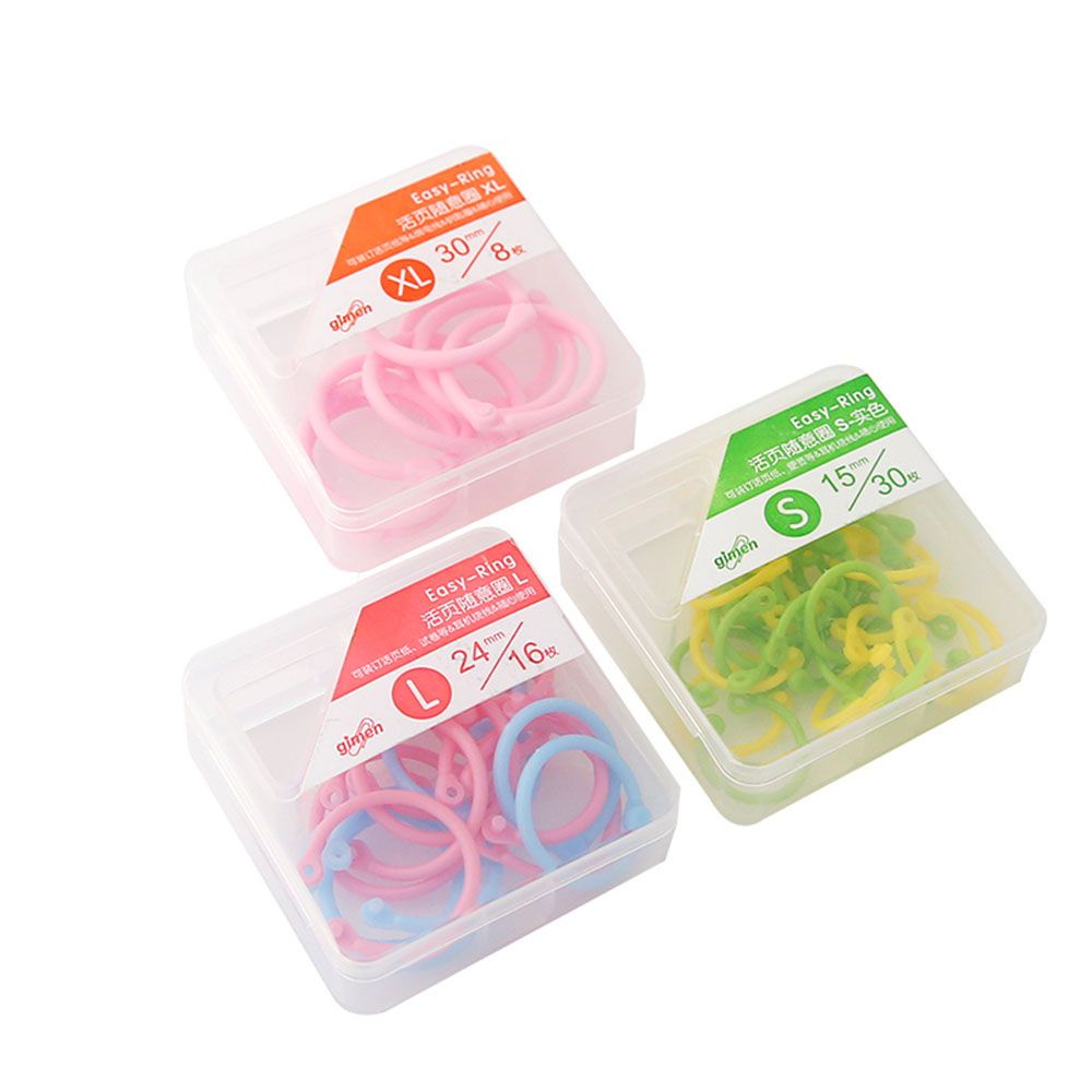 ROW Calendar Easy Ring Circle Scrapbook Clips Loose Leaf Ring Notebook Craft Album Keychain Hinged Binder