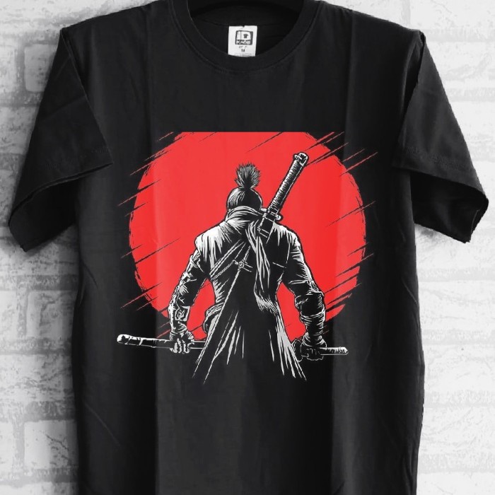 T-SHIRT Katun Distro samurai jepang hitam Distro 04