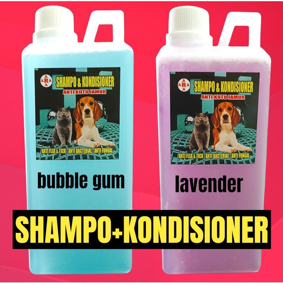 Shampo jamur &amp; kutu 1000 ml anti bacterial untuk kucing/anjing dan hewan piliharan