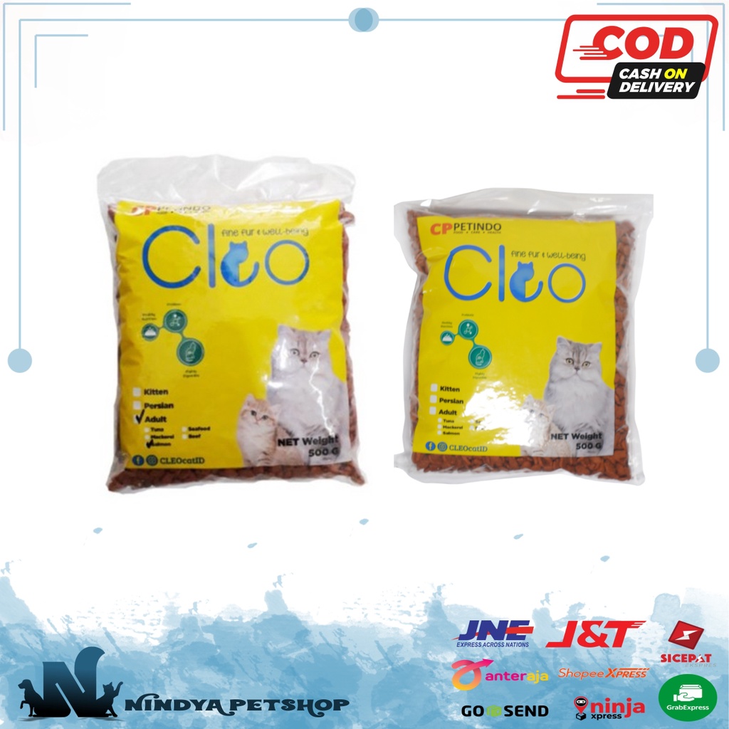 CLEO 500gr REPACK ALL VARIAN Kitten Adult Rasa Tuna Rasa Salmon Cleo Kitten Cleo Persian Cleo Salmon