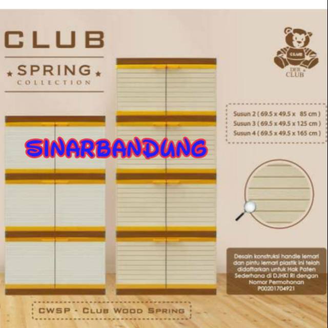 LEMARI PLASTIK CLUB JUMBO LEMARI PAKAIAN PLASTIK CLUB SPRING