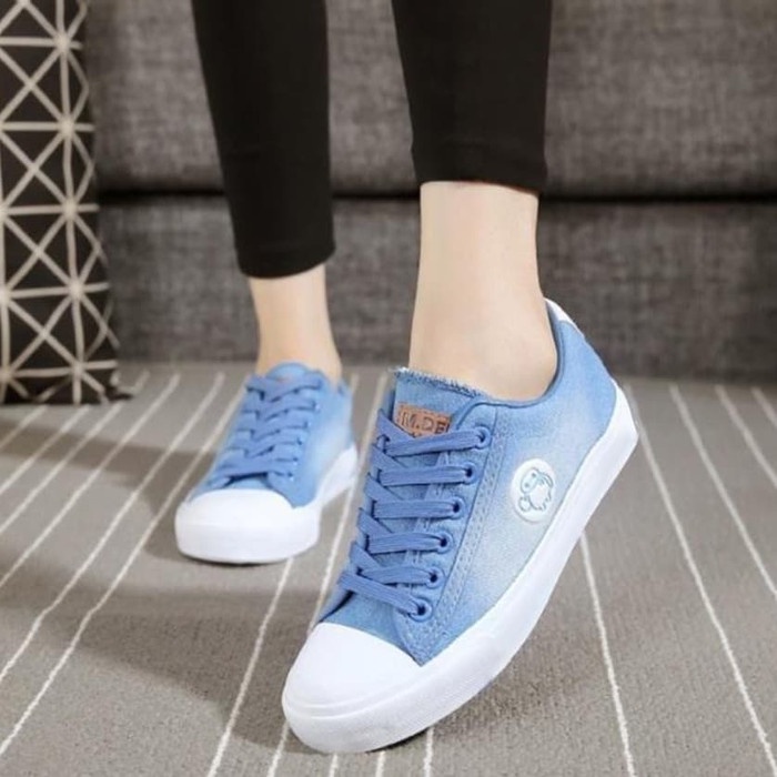 SEPATU KETS WANITA KEREN BIRU MUDA 1043