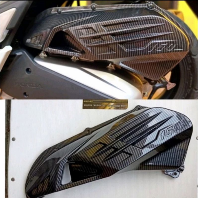 Cover Tutup Hawa Honda Vario160 Karbon Carbon Nemo Original PNP - Charmoto