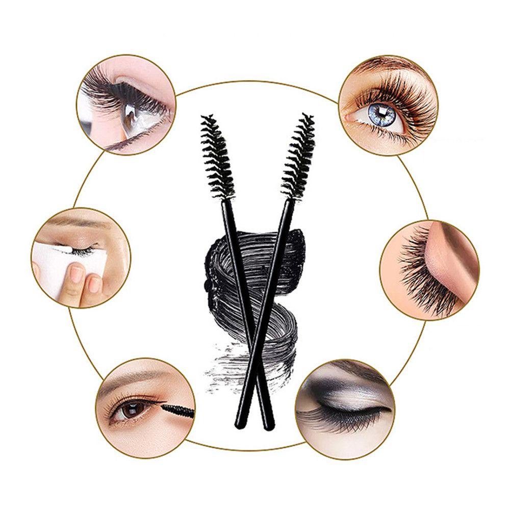 Preva 50Pcs Sikat Bulu Mata Sekali Pakai Kesehatan MakeUp Alat Maskara Spiral Wands Lash Extension Comb