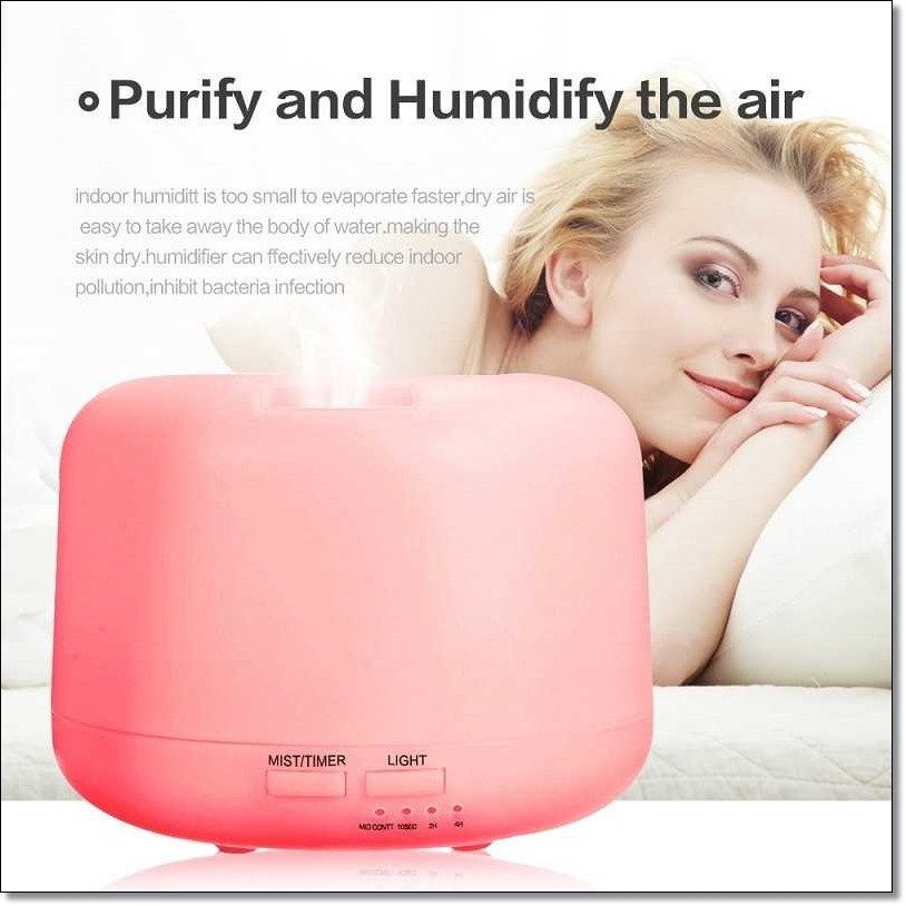 Humidifier 4 in 1 Aroma Diffuser Humidifier Elektrik dengan 6 LED Difuser Uap Aromatherapy Plus REMOT