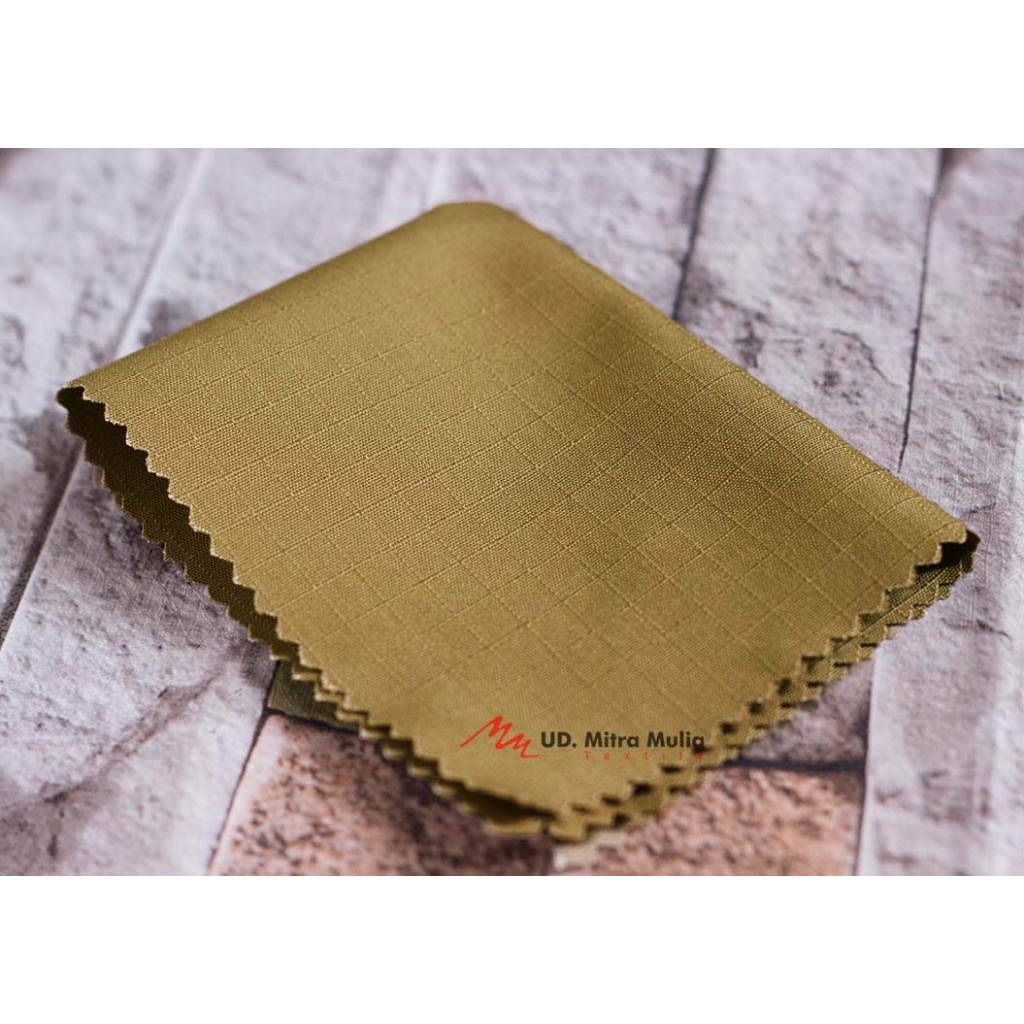 Kain Ribstop Drill Istex, Bahan Seragam, Kode C002 Warna Cream Tua