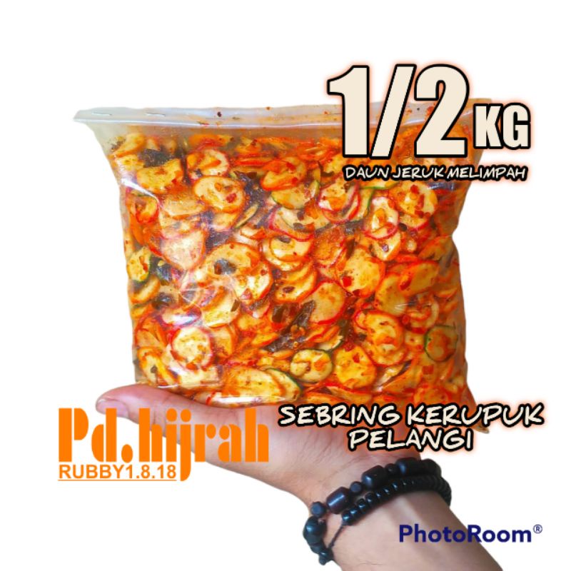 

SEBRING 1/2kg/SEBLAK KERING 500gram/SEBRING PEDAS AROMA DAUN JERUK 500gr