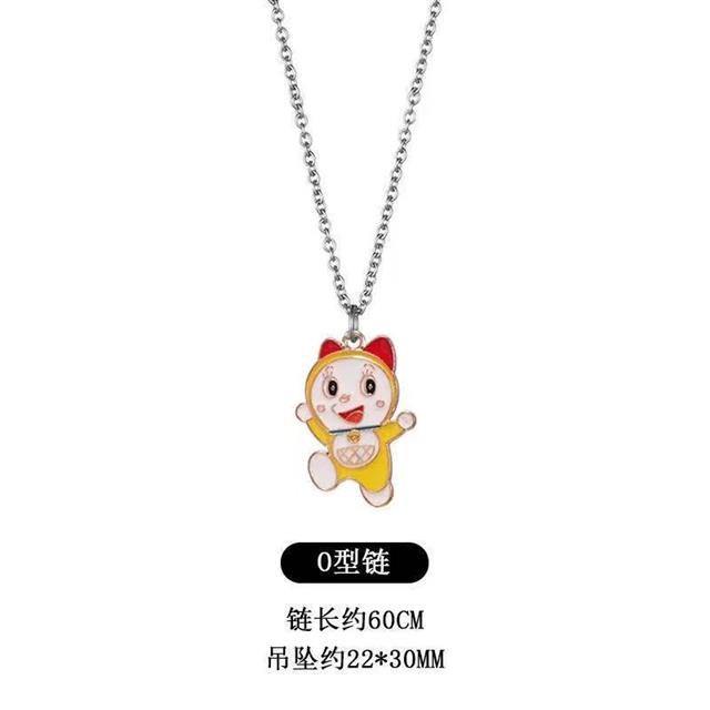 Tinker Bell kalung happy seri DORAEMON pendant Pasangan lucu kreatif pria dan wanita mahasiswa kartu