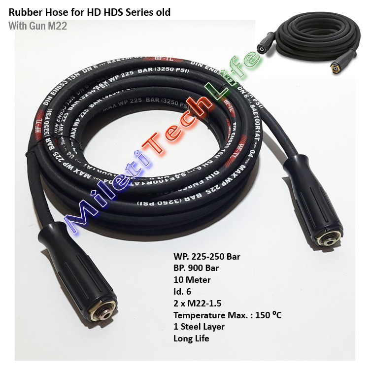 Selang RB10 High Pressure Hose DN6 250Bar for Karcher HD HDS Series old HD5/12 HD10/25 HDS6/14