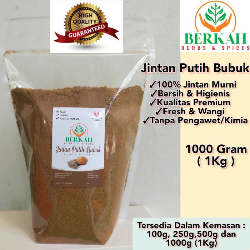 

Jintan Jinten Putih Halus Bubuk 1000gr 1kg Kualitas Premium Terbaik Halal Tanpa Pengawet