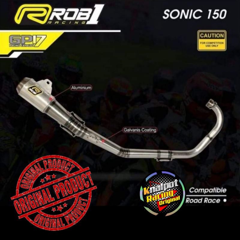 Knalpot ROB1 Sonic GP17 Kompetisi Only Original Rob1
