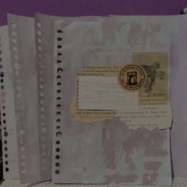 

kertas bewarna vintage aesthetic 10pcs.paper vintage purple for journal book. handmade