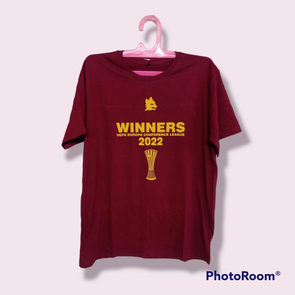 T-shirt baju kaos As Roma Juara Europa Conference League 2022/Baju Roma Juara/Bisa cod