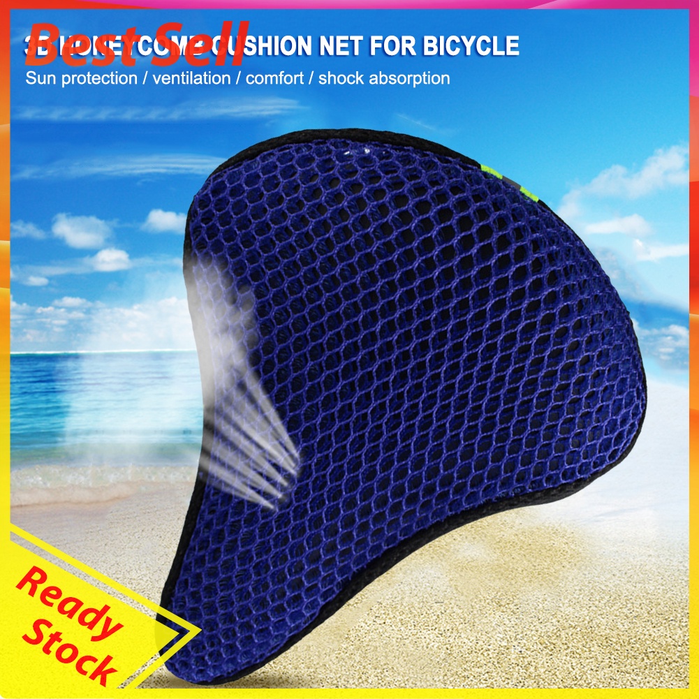 Bicycle Saddle Sun Protection Cover 3D Soft Durable Bike Seat Cushion Cover