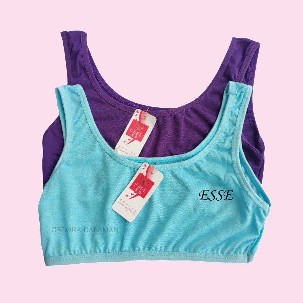 3 Pcs Miniset Polos Anak Perempuan Bra Remaja Pakaian Dalam