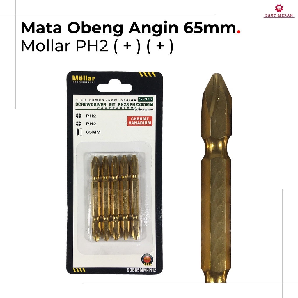 MOLLAR 1 Pcs Mata Obeng Plus PH 2 Mata Bor Obeng Angin Magnet PH2 ++
