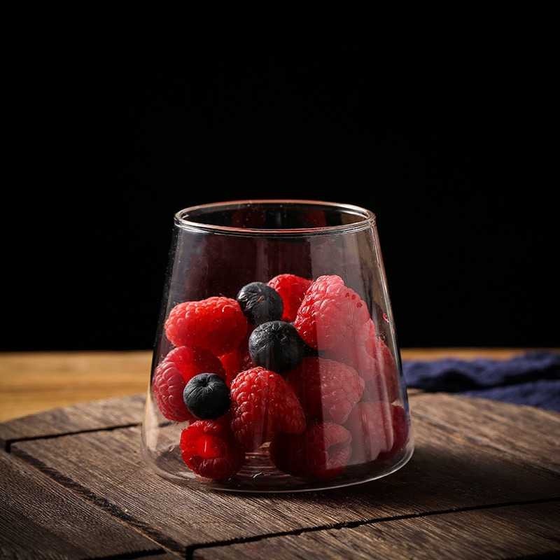 Gelas Unik Kopi Teh Borosilicate Glass 300ml KT009 Transparan-2