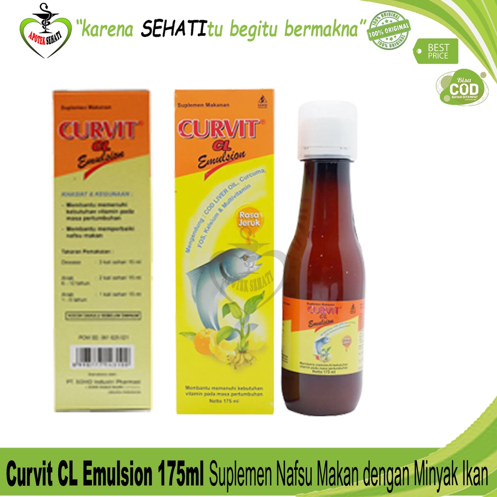 CURVIT CL EMULSION VIT NAFSU MAKAN DAYA TAHAN TUBUH NUTRISI OTAK