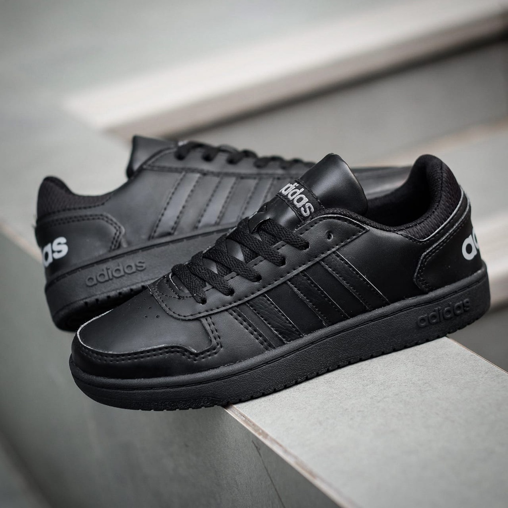 plain black adidas