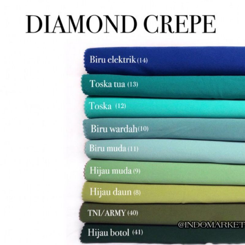 (TERMURAH ) DIAMOND CREPE PREMIUM / KAIN METERAN / KAIN MURAH / BAHAN PAKAIAN