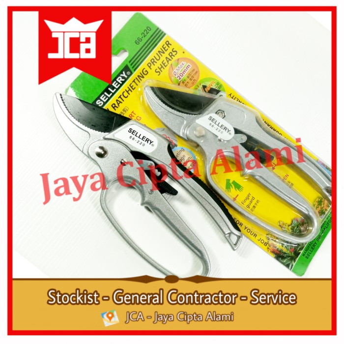 gunting sellery hardscape aquascape kayu ratchet pruner shears ratcheting 8 20mm 66-220 ranting