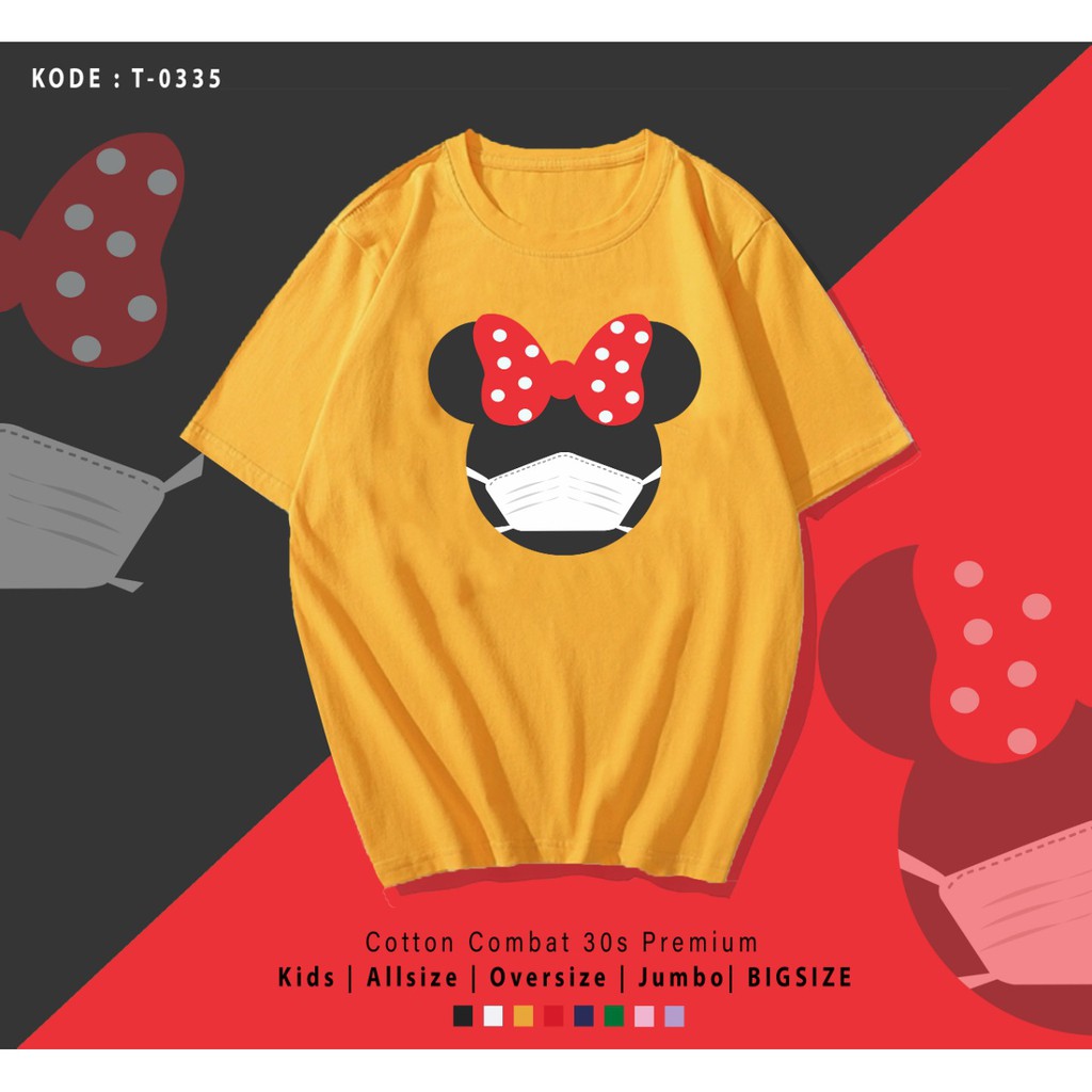 MASKER MINNIE / TERMURAH / PREMIUM BAJU KAOS  / T-SHIRT / KATUN LENGAN PENDEK / TUMBLR TEE