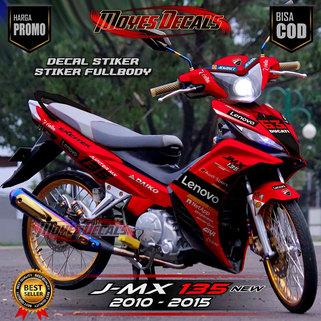 Jual Decal New Jupiter Mx 135 Exciter Decal JMX 135 Ducatii Lenovo Full Body Indonesia Shopee Indonesia Jual Decal New Jupiter Mx 135 Exciter Decal JMX 135 Ducatii Lenovo Full Body Indonesia Shopee Indonesia