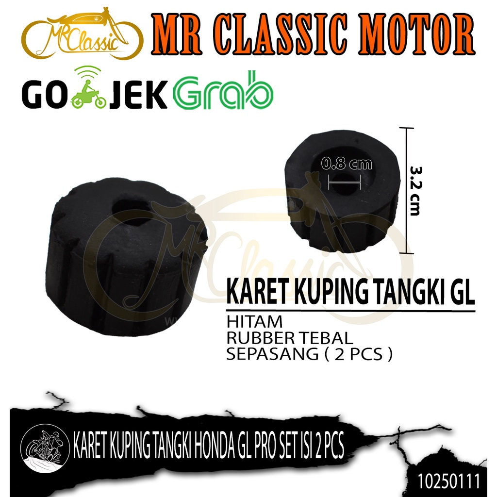 Karet Kuping Tangki Honda GL Pro Set Isi 2 Pcs