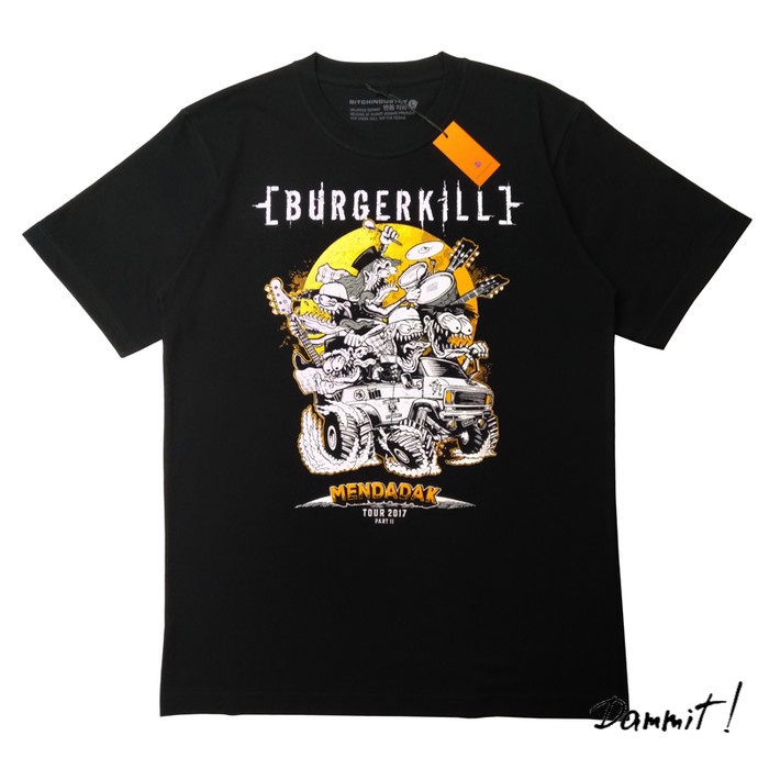 Kaos Burgerkill Mendadak Tour - Hitam