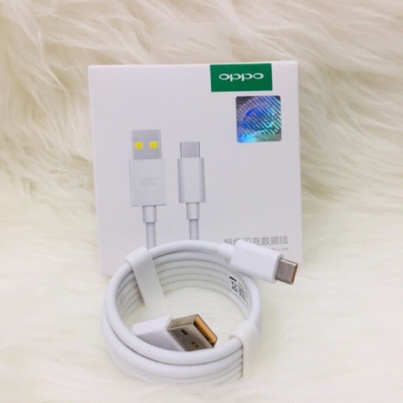 Kabel Data Original 100% Vooc Oppo USB Type C Super Flash Up Data Line