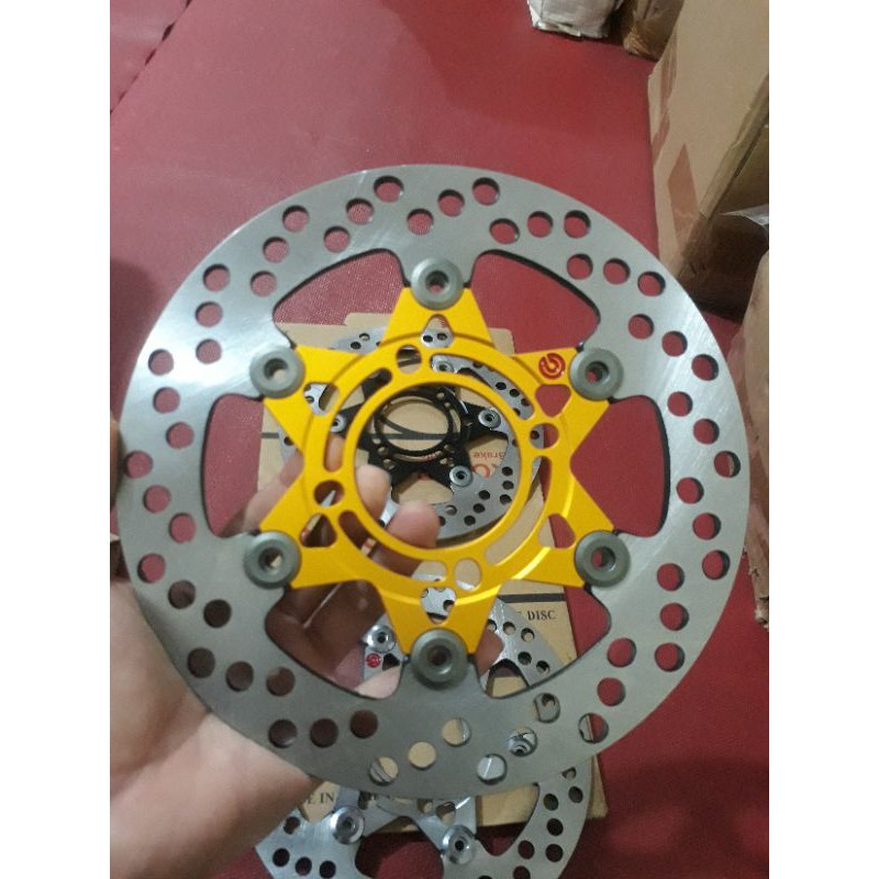 DISC PIRINGAN CAKRAM DEPAN BREMBO 3 DIMENSI BINTANG 220MM JUPITER Z NOUVO Z JUPITER MX MIO SOUL